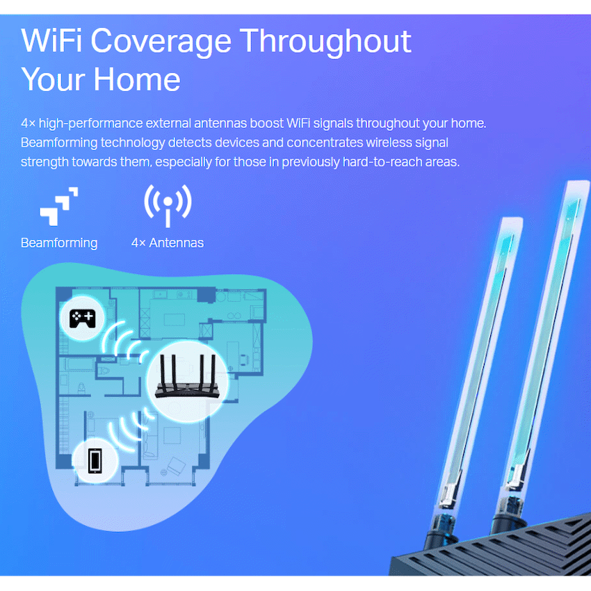 TP-Link Archer AX23 AX1800 Dual-Band Wi-Fi 6 Router - Image 5