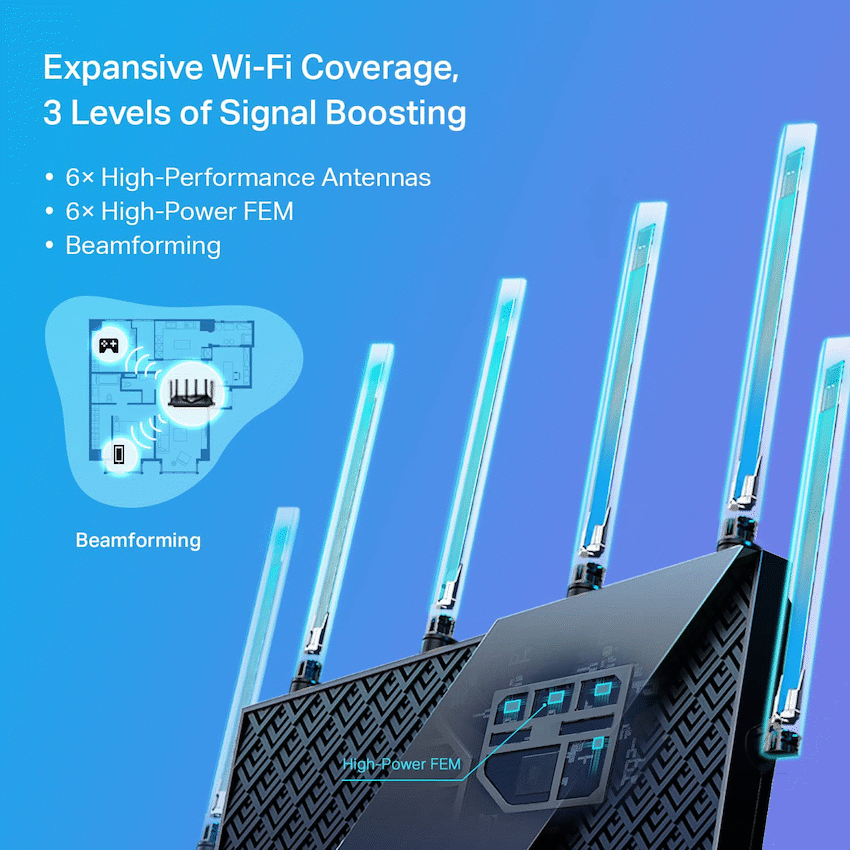 TP-Link Archer AX73 AX5400 Dual-Band Wi-Fi 6 Router - Image 5