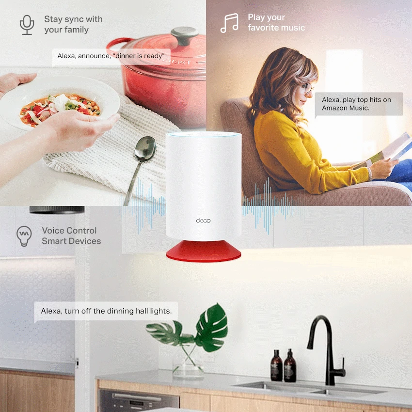TP-Link Deco VOICEX20 (3-Pack) AX1800 Whole Home Mesh Wi-Fi 6 System with Smart Speaker - Image 6