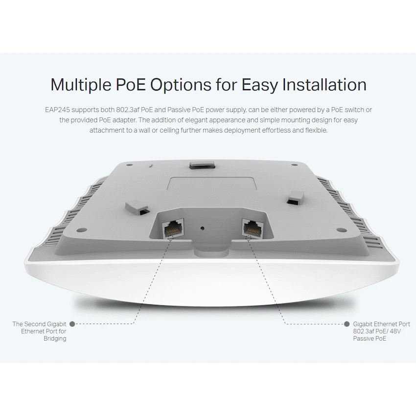 TP-Link EAP245 AC1750 Dual-Band Ceiling-Mount Access Point - Image 6