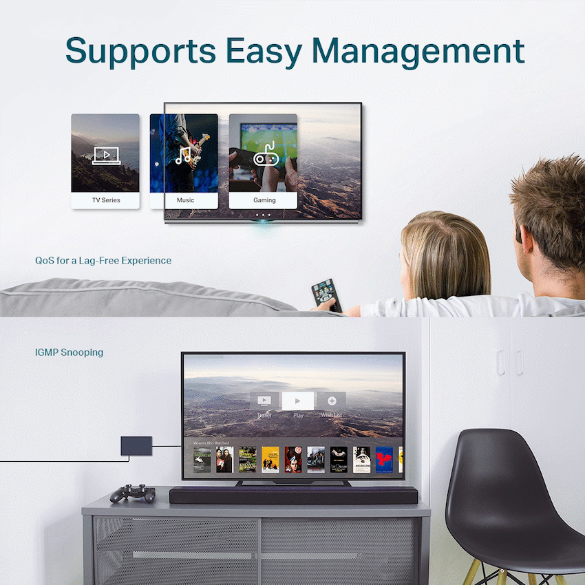 TP-Link TL-SG105E 5-Port Gigabit Unmanaged Pro Switch - Image 6