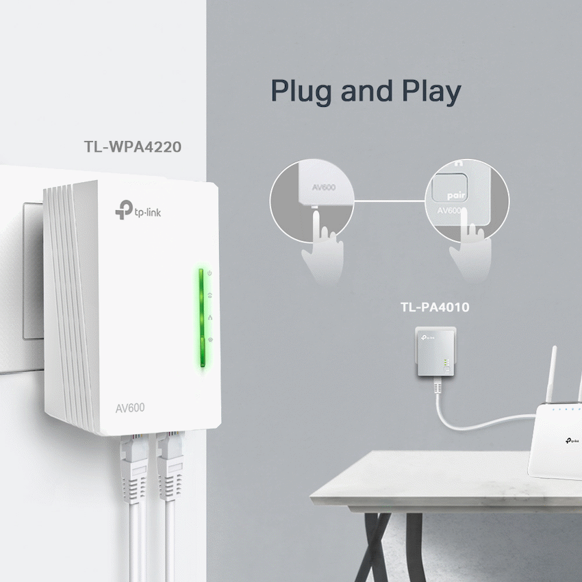 TP-Link TL-WPA4221 KIT AV600 Powerline Wi-Fi Kit - Image 6