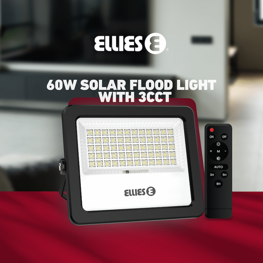 Ellies Nebula Series 60W Solar Flood Light with 3CCT -BK - Image 6