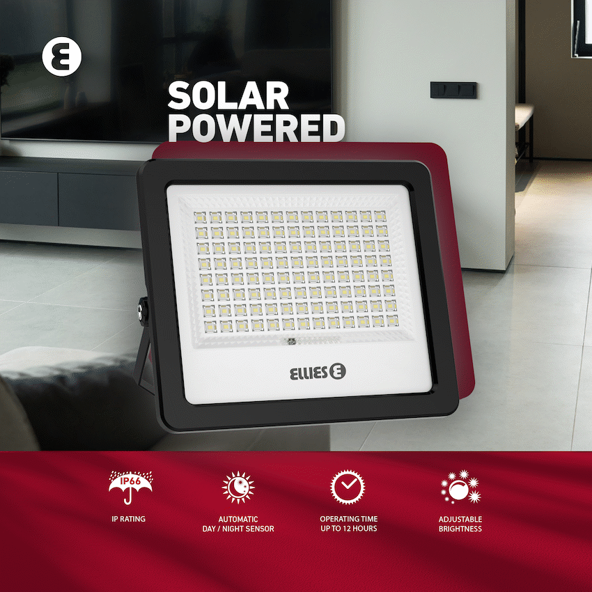 Ellies Nebula Series 180W Solar Flood Light with 3CCT -BK - Image 6