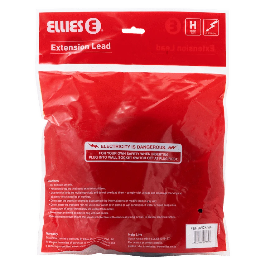 Ellies Back to Back Heavy Duty Extension Lead - 5m - Image 6