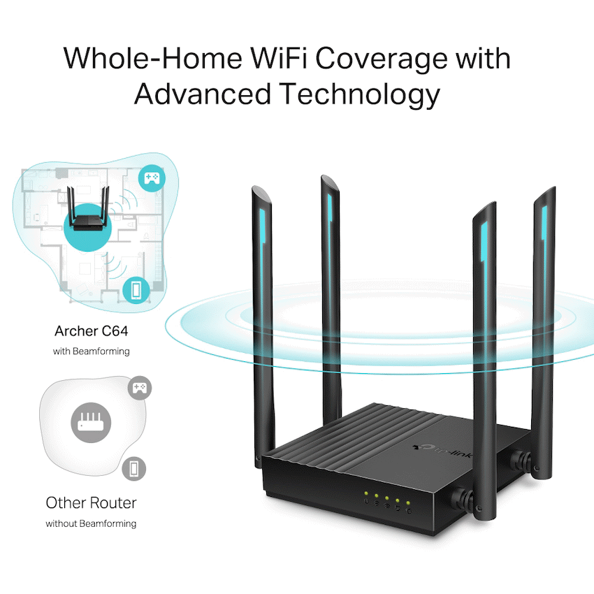 TP-Link Archer C64 AC1200 MU-MIMO Wi-Fi Router - Image 6