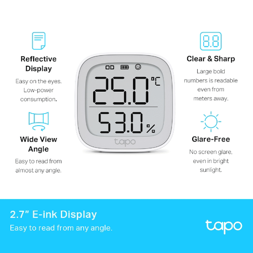 TP-Link Tapo T315 Smart 868mhz Temperature & Humidity Monitor - Image 7