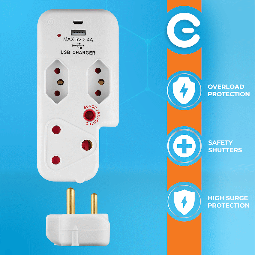 SWITCHED Light DUTY Side by Side (SBS) EXTENSION LEADS 10M - BK - Image 7