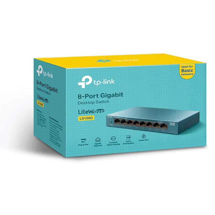 TP-Link LS108G LiteWave 8-Port Gigabit Desktop Switch - Image 7