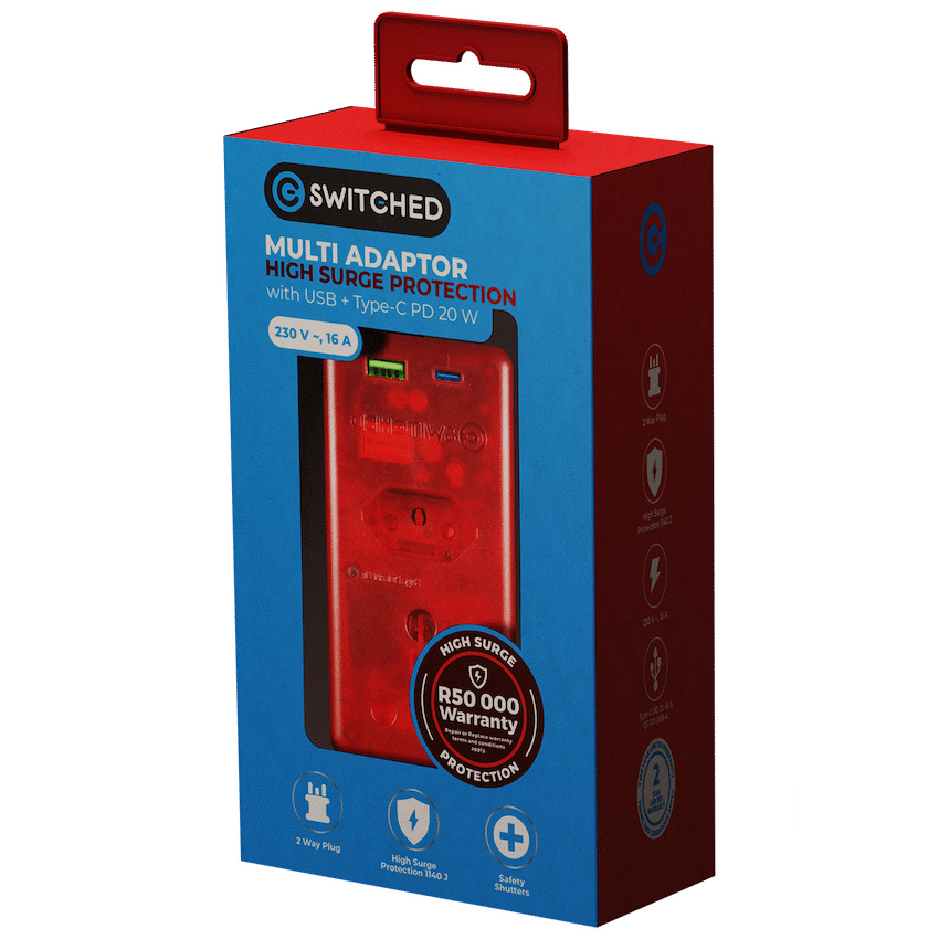 Switched High Surge Multi Adaptor with USB + Type-C PD20W - Image 7