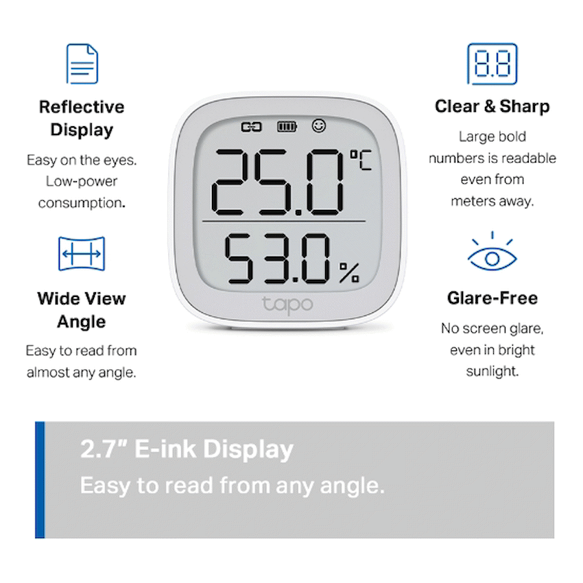 TP-Link Tapo T315 Smart 868mhz Temperature & Humidity Monitor - Image 8