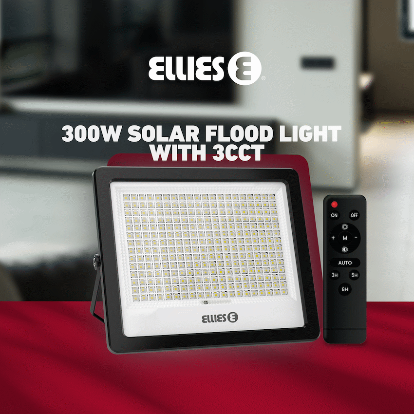 Ellies Nebula Series 300W Solar Flood Light with 3CCT -BK - Image 8