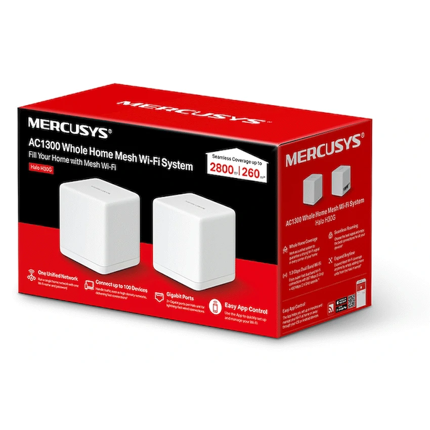 TP-Link Mercusys Halo H30G (2-Pack) AC1300 Whole Home Mesh Wi-Fi System - Image 9