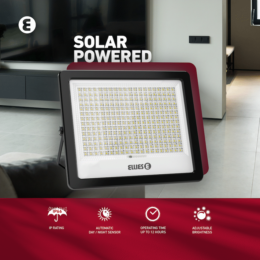 Ellies Nebula Series 300W Solar Flood Light with 3CCT -BK - Image 9