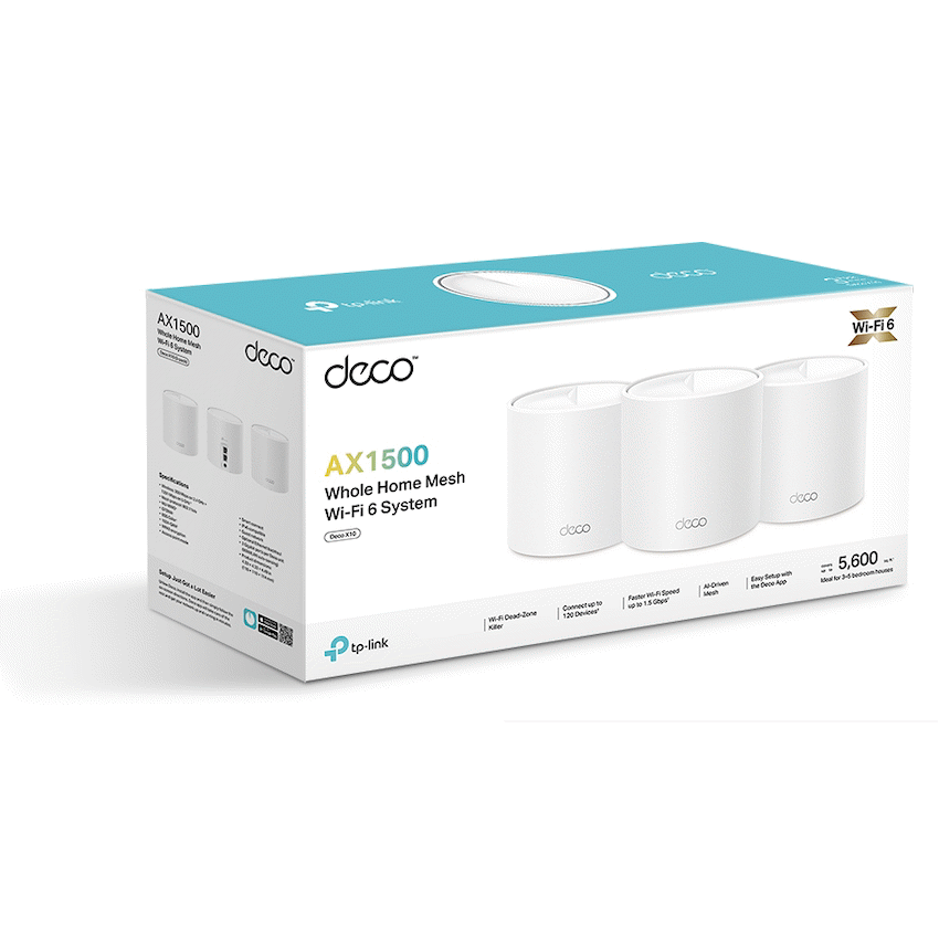 TP-Link Deco X10 (3-Pack) AX1500 Whole-Home Mesh Wi-Fi 6 System (Tri-Band) - Image 9