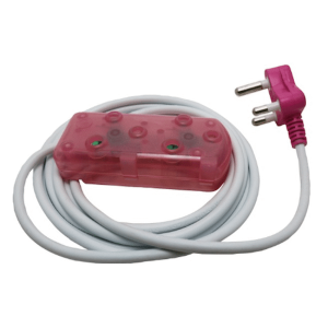 Ellies 2 Way Light Duty Coloured Extension Lead -3M