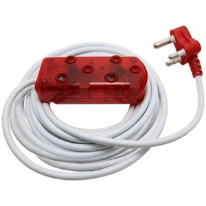 Ellies 2 Way Light Duty Coloured Extension Lead -3M