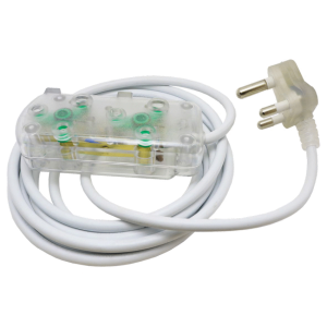 Ellies 2 Way Light Duty Coloured Extension Lead -5M