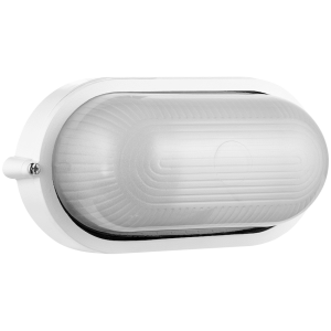 Ellies Illume Series - AC Oval Bulkhead - Aluminium + Glass - E27 Base - WT