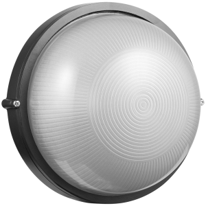 Ellies Illume Series - AC Round Bulkhead - Aluminium + Glass - E27 Base -BK