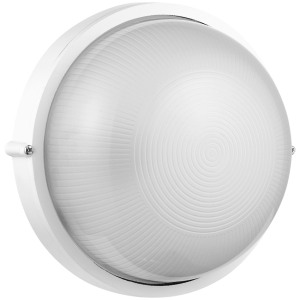Ellies Illume Series - AC Round Bulkhead - Aluminium + Glass - E27 Base -WT
