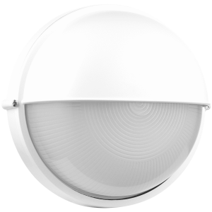 Ellies Arc Series - AC Round Bulkhead - Aluminium + Glass - E27 Base -WT