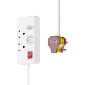 Ellies 4 way High Surge Multiplug 0.5M - WT