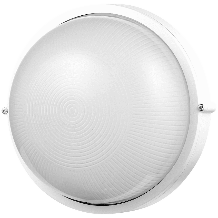 Ellies Illume Series - AC Round Bulkhead - Aluminium + Glass - E27 Base -WT - Image 2