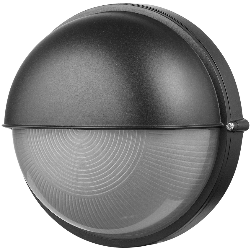 Ellies Arc Series - AC Round Bulkhead - Aluminium + Glass - E27 Base -BK - Image 2