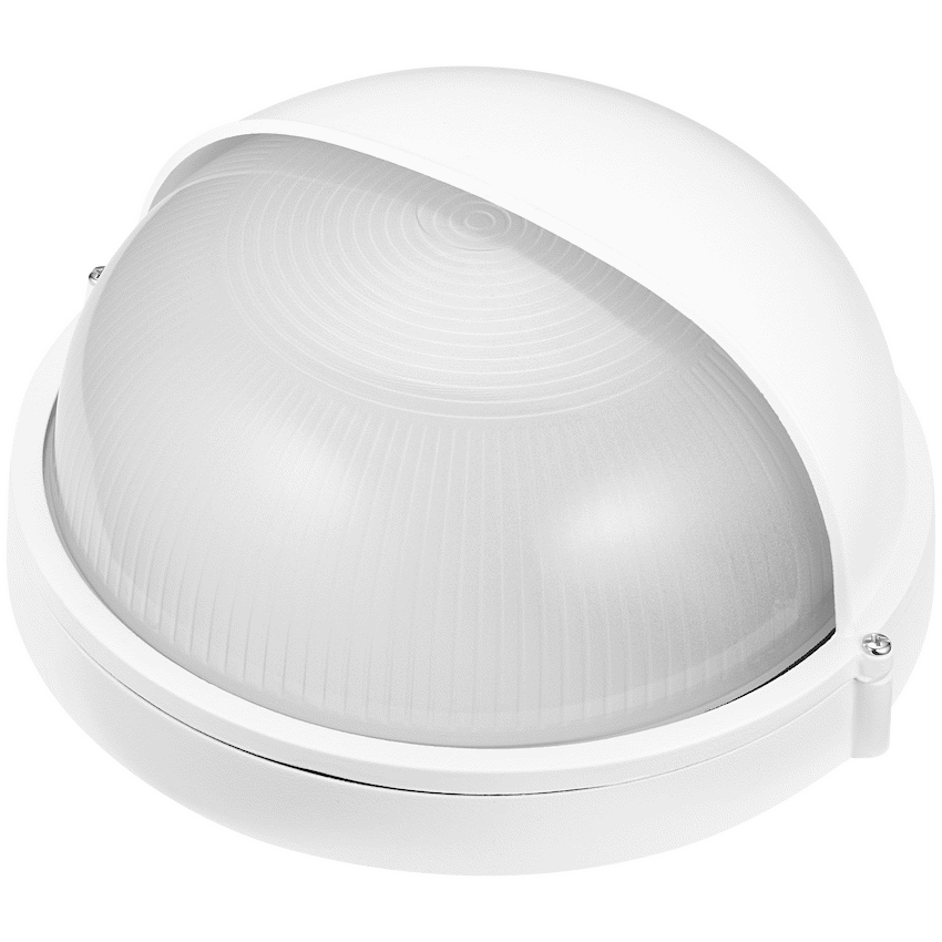 Ellies Arc Series - AC Round Bulkhead - Aluminium + Glass - E27 Base -WT - Image 2