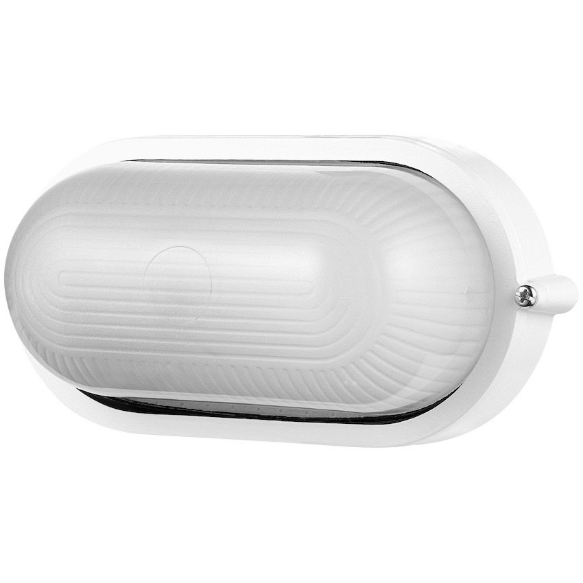 Ellies Illume Series - AC Oval Bulkhead - Aluminium + Glass - E27 Base - WT - Image 2