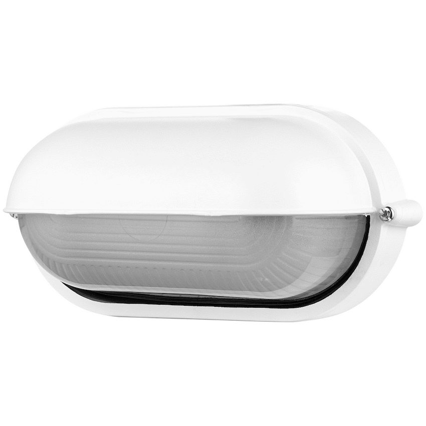 Ellies Arc Series - AC Oval Bulkhead - Aluminium + Glass - E27 Base -WT - Image 2