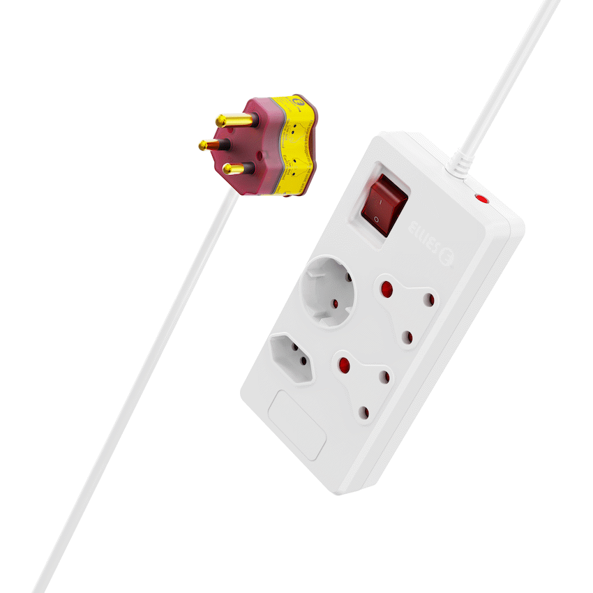 Ellies 4 way High Surge Multiplug 0.5M - WT - Image 3