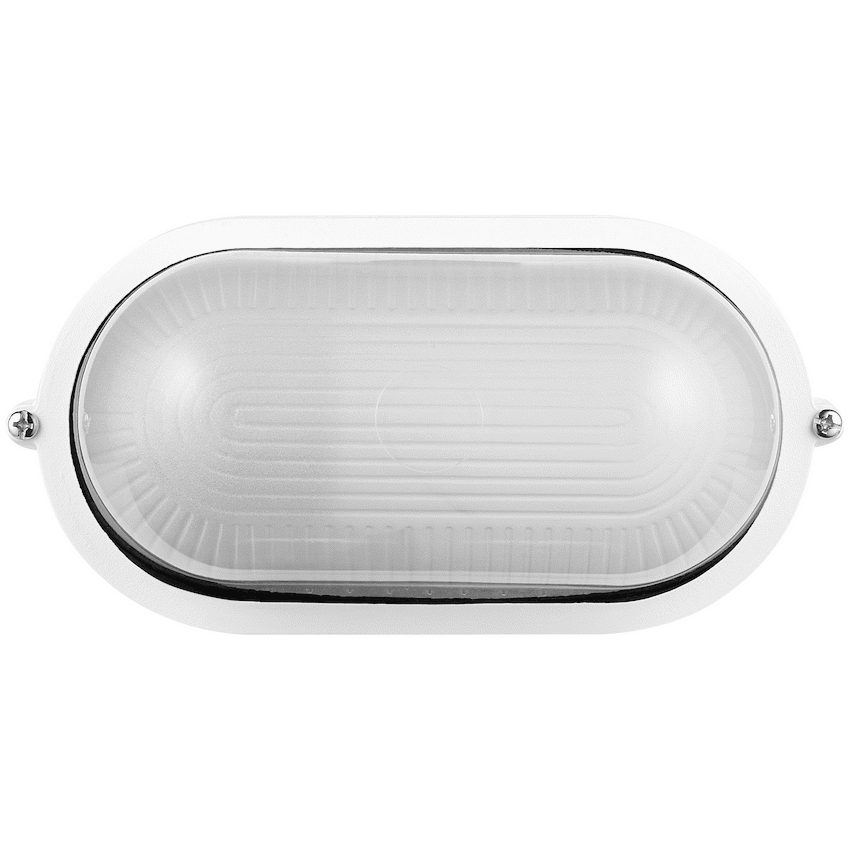 Ellies Illume Series - AC Oval Bulkhead - Aluminium + Glass - E27 Base - WT - Image 4