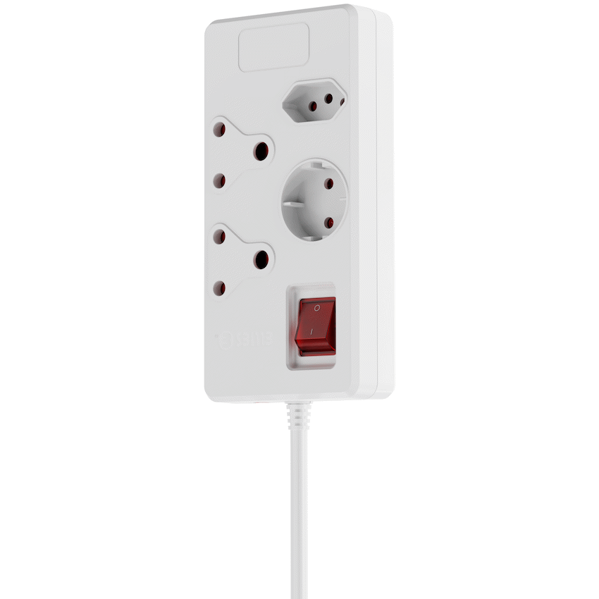 Ellies 4 way High Surge Multiplug 0.5M - WT - Image 5