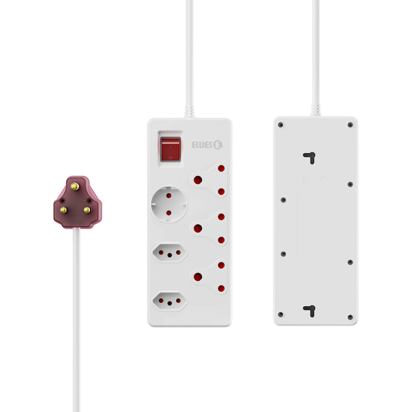 Ellies 6 way High Surge Multiplug 0.5M - WT - Image 5