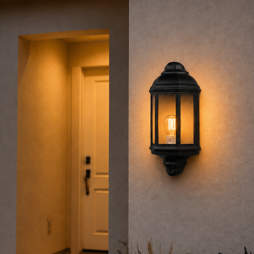 Ellies Forge Series - AC Wall Light - Aluminium + Glass - E27 Base -BK - Image 6