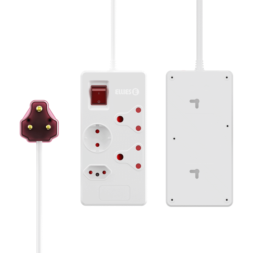 Ellies 4 way High Surge Multiplug 0.5M - WT - Image 6