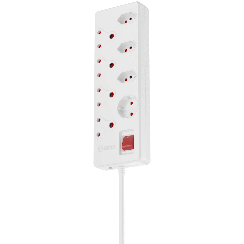Ellies 8-Way High Surge Multiplug 0.5m - WT - Image 6