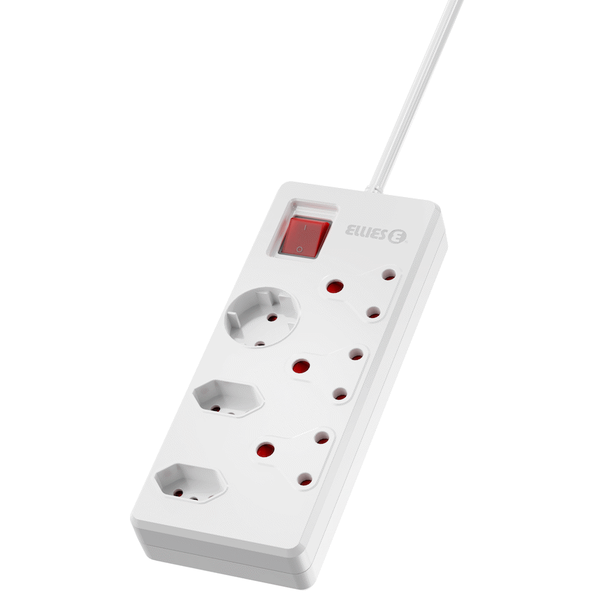 Ellies 6 way High Surge Multiplug 0.5M - WT - Image 7