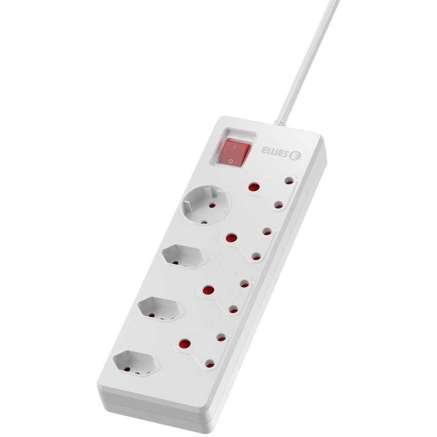 Ellies 8-Way High Surge Multiplug 0.5m - WT - Image 7