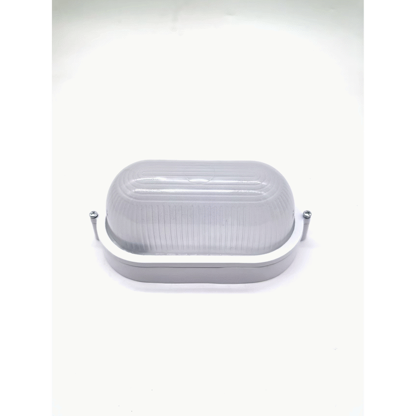 Ellies Illume Series - AC Oval Bulkhead - Aluminium + Glass - E27 Base - WT - Image 8
