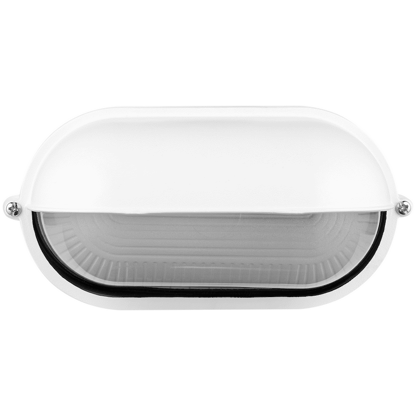 Ellies Arc Series - AC Oval Bulkhead - Aluminium + Glass - E27 Base -WT - Image 8