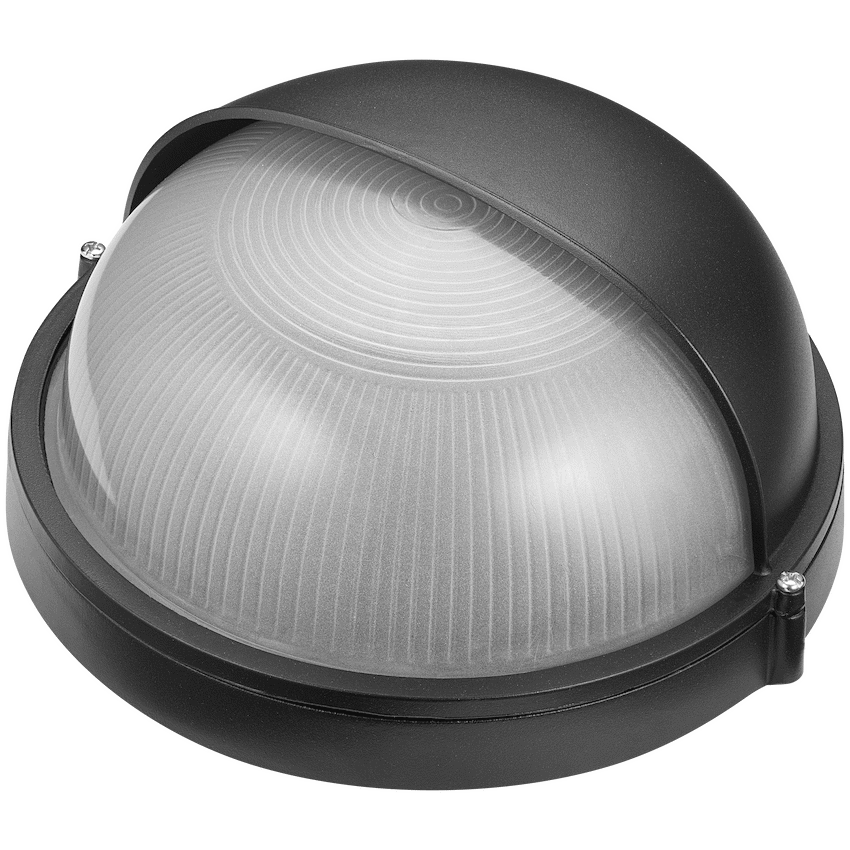 Ellies Arc Series - AC Round Bulkhead - Aluminium + Glass - E27 Base -BK - Image 8